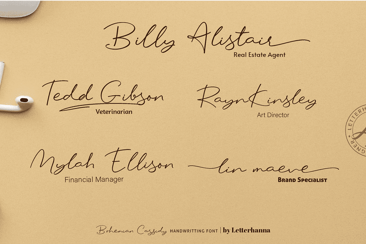 Bohemian Cassidy Font, a Handwritten Font by Letterhanna Studio (Photo 9 of 13)
