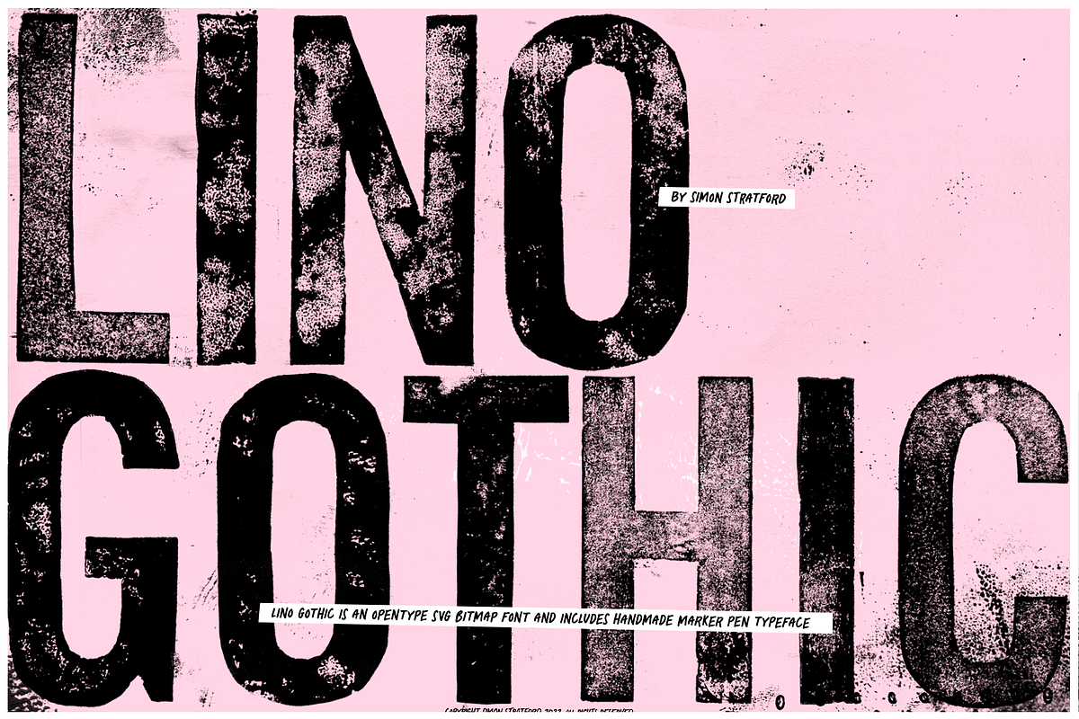 Display Font Lino Gothic, a Sans Serif Font by Itsmesimon (Photo 1 of 23)