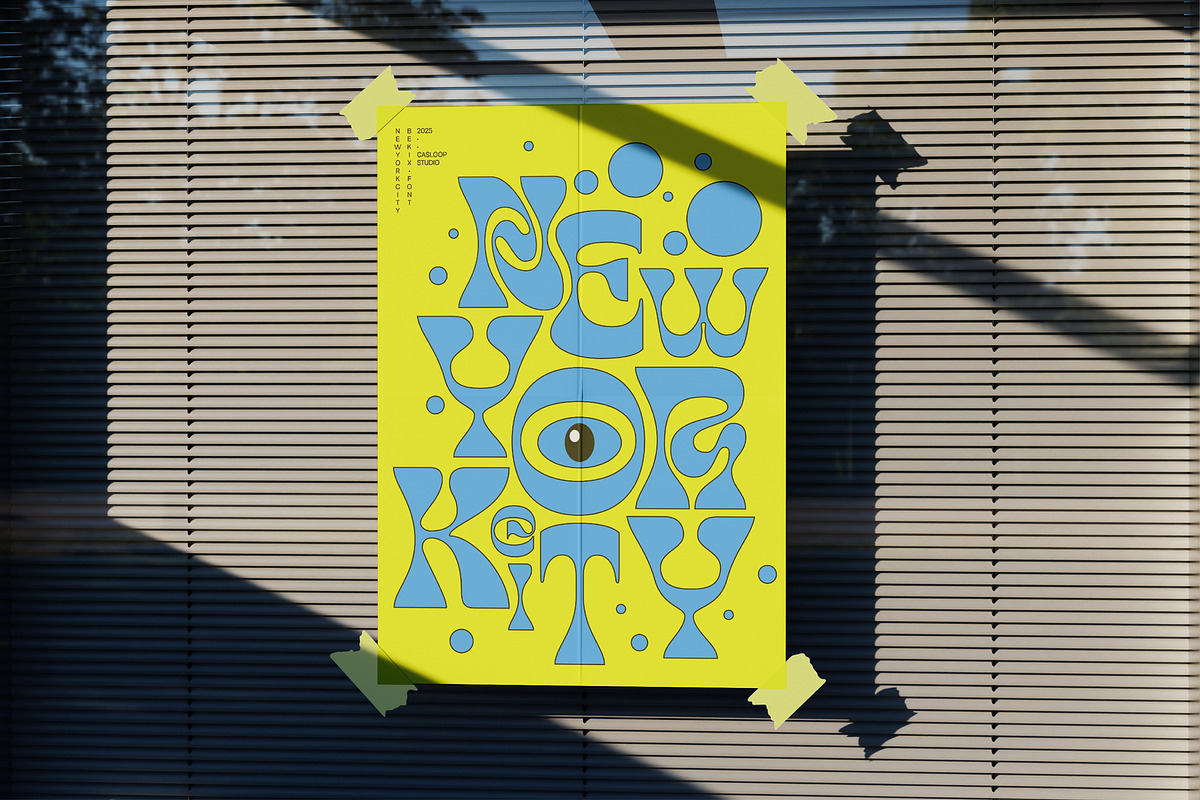 Bekix - Funky Liquid Retro Y2K Font, a Sans Serif Font by Casloop Studio (Photo 9 of 9)