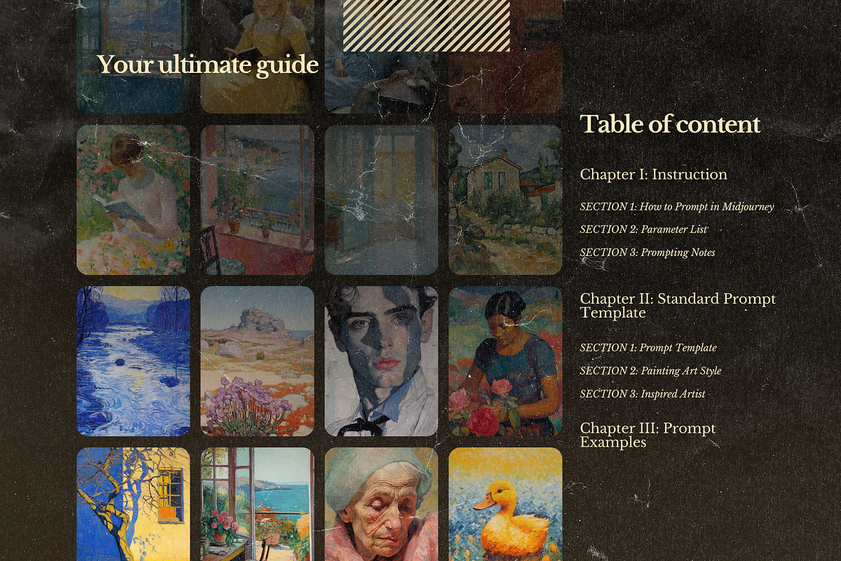 Midjourney Painting Prompt Mastery, a Decorative Illustration by Artimind Studio (Photo 5 of 8)