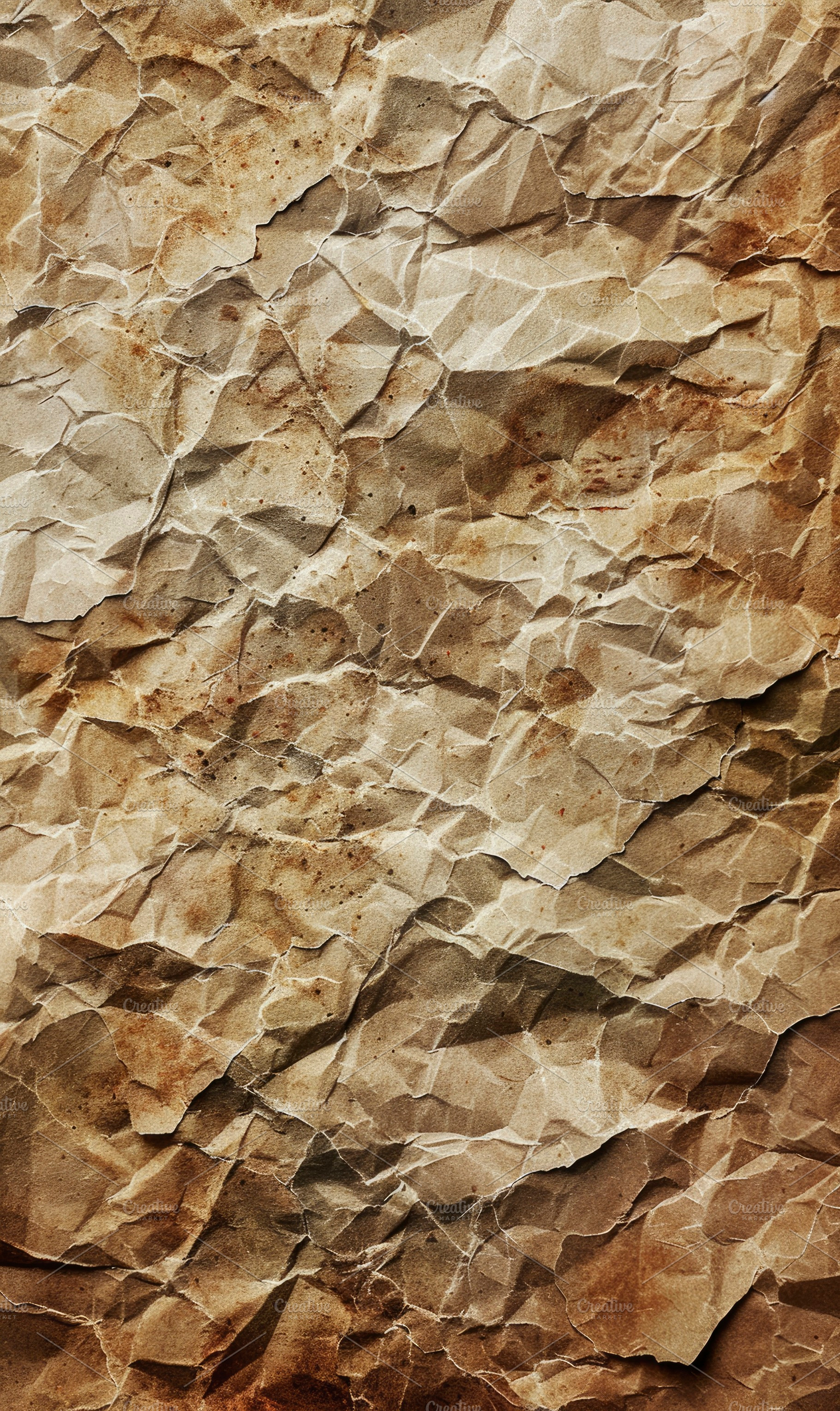 Crumpled Brown Paper Texture , Gener, a Photo by LOGOCREATIVE