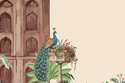 Moroccan Chinoiserie Palm Pattern, a Decorative Illustration by Mughal Wallpaper (Thumbnail 3 of 5)