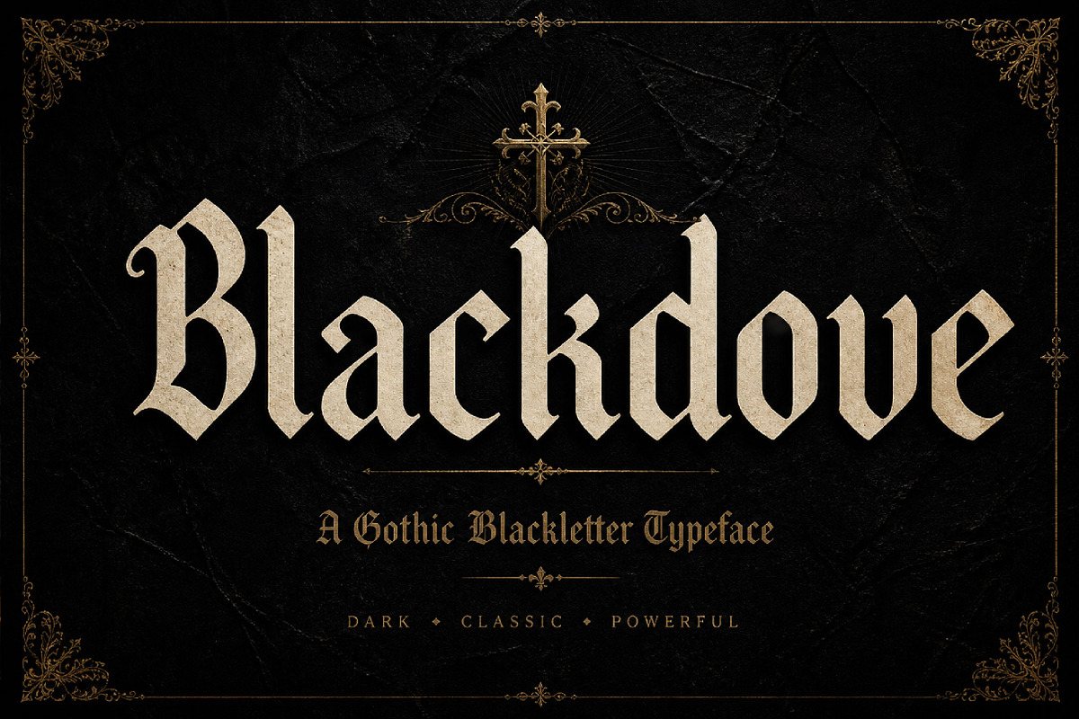 Blackdove, a Blackletter Font by Wow Magic (Photo 1 of 2)