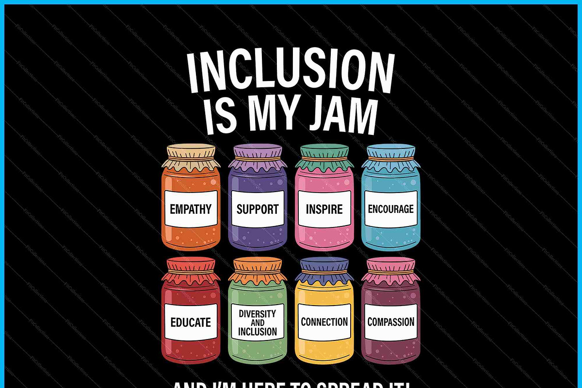 Inclusion Is My Jam Teacher SVG PNG