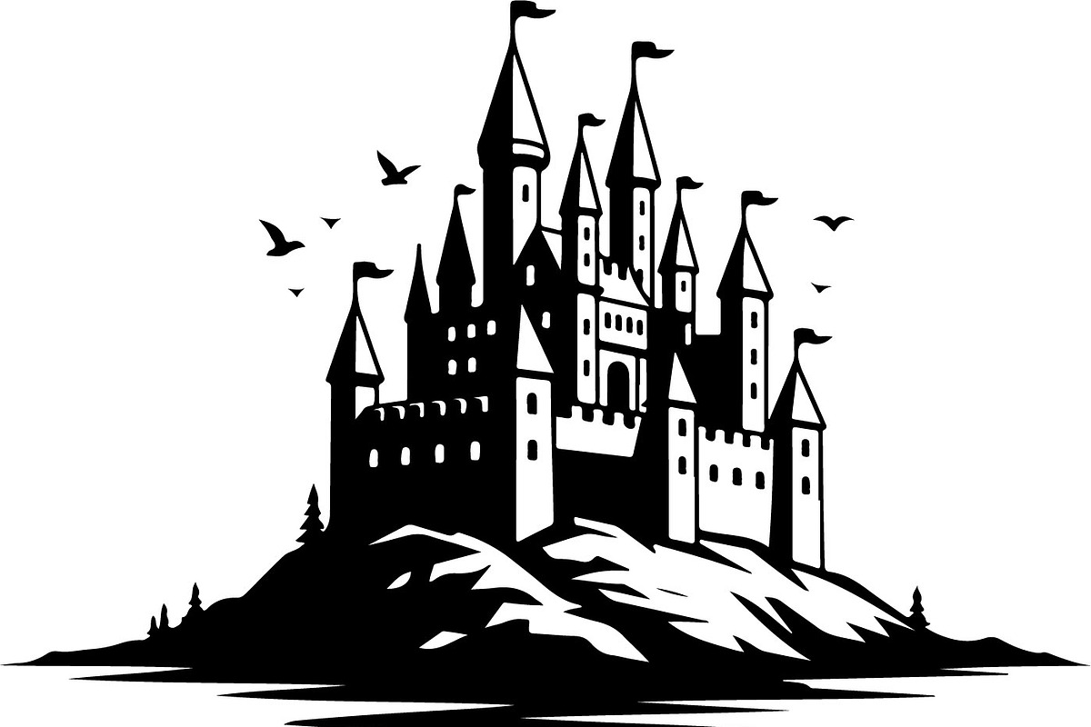 Medieval Castle Silhouette Bundle, an Illustration by hafijul (Photo 2 of 9)
