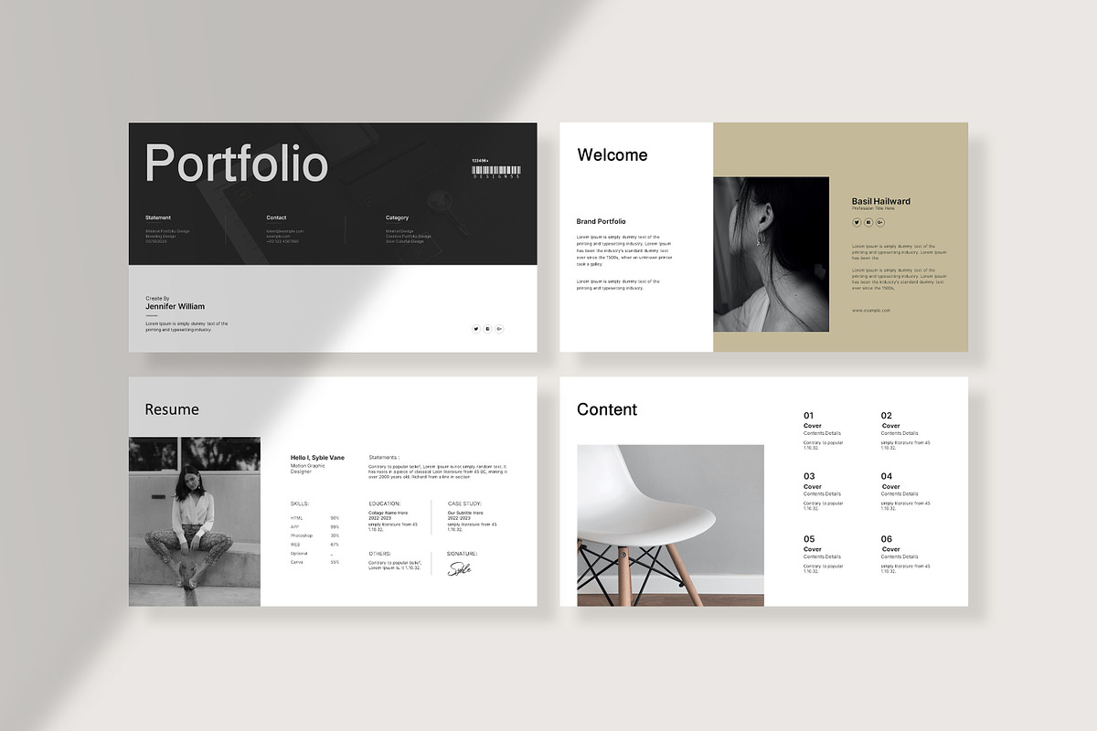Brand Portfolio PowerPoint Template preview 2