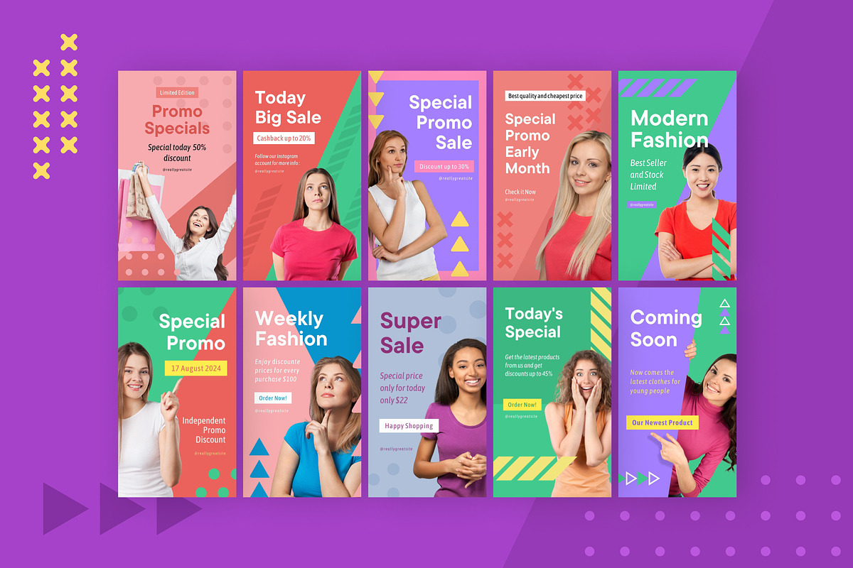 Playful Promo Banner Canva Template, a Social Media Template by Brandearth RRGraph (Photo 8 of 8)
