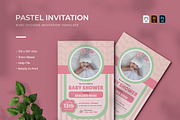 Pastel - Baby Shower Invitation, a Print Template by VUNIRA (Thumbnail 1 of 2)