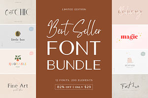 Best Seller Font Bundle, a Font by elvinova
