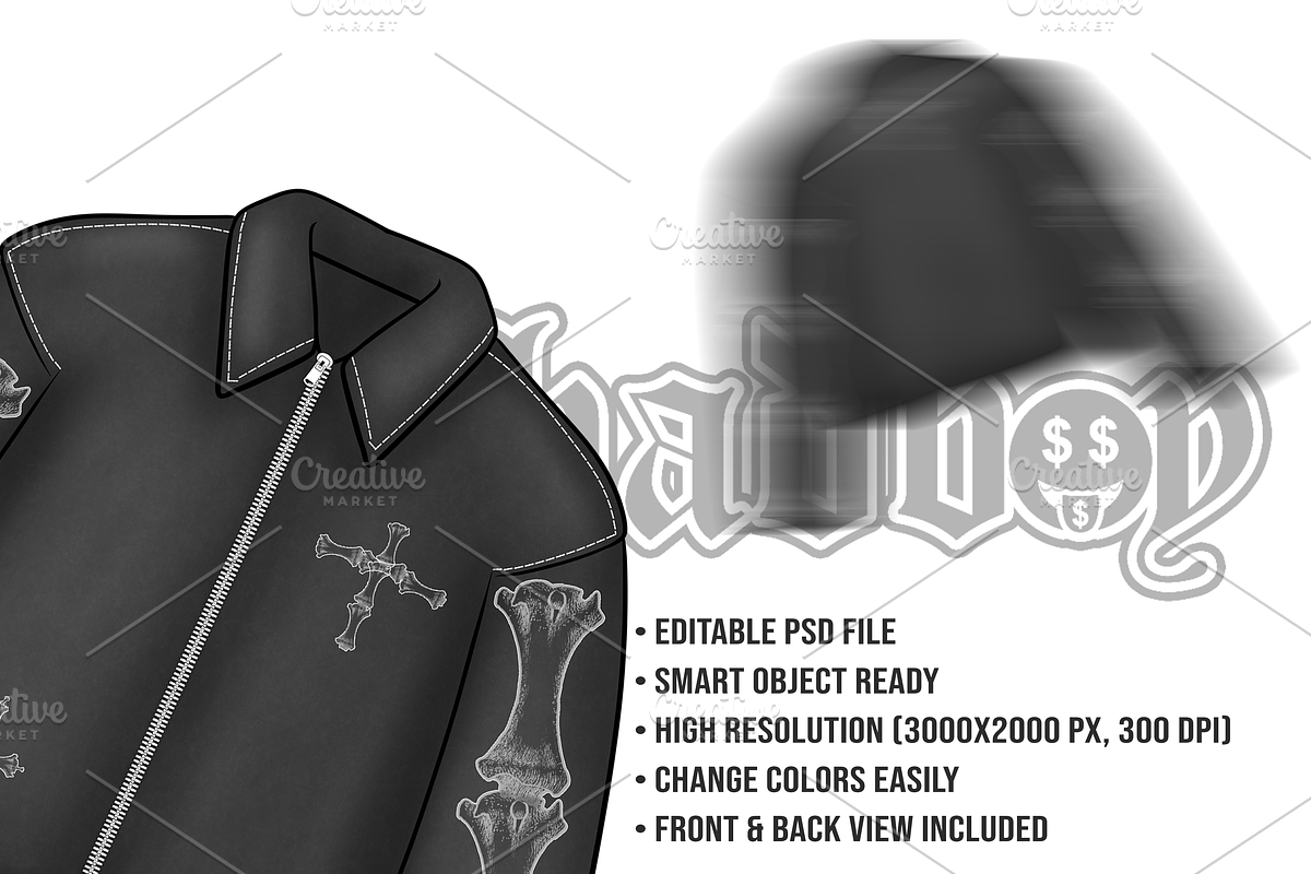 Work Jacket Mockup PSD Vector Style, a Hoody Mockup by std.badboy (Photo 3 of 4)