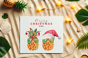 Watercolor Tropical Christmas set, a Seasonal Illustration by VerAna (Thumbnail 17 of 19)