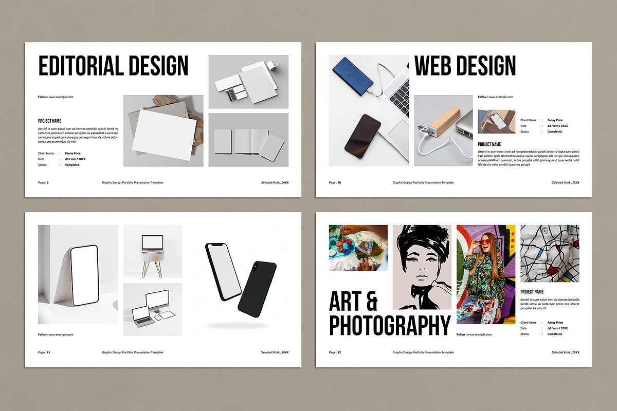 Graphic Design Portfolio Template, a Presentation Template by E-Type (Photo 4 of 6)