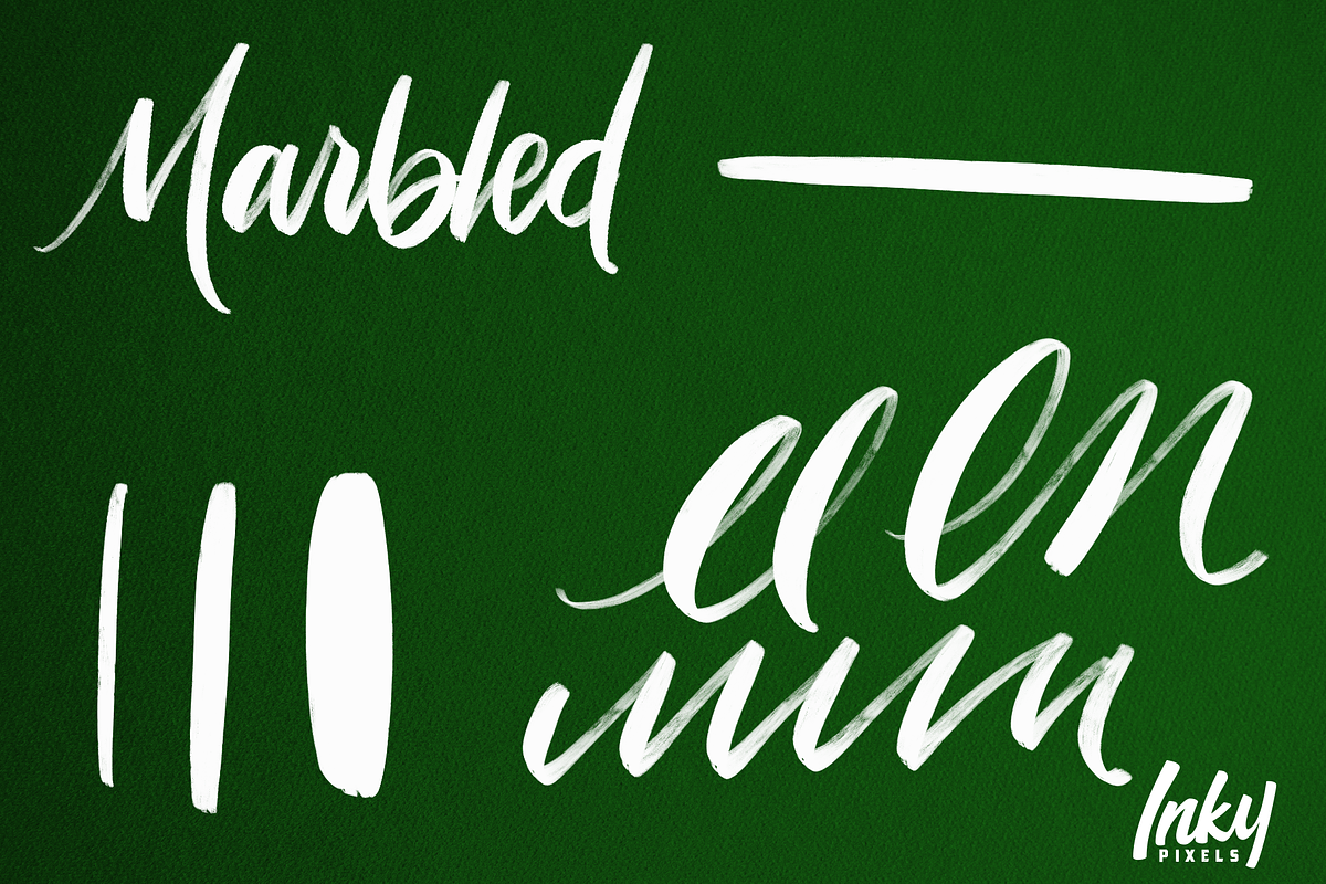 Inky Lettering Procreate Brushes, a Brush Add-On by Inky Pixels (Photo 6 of 10)