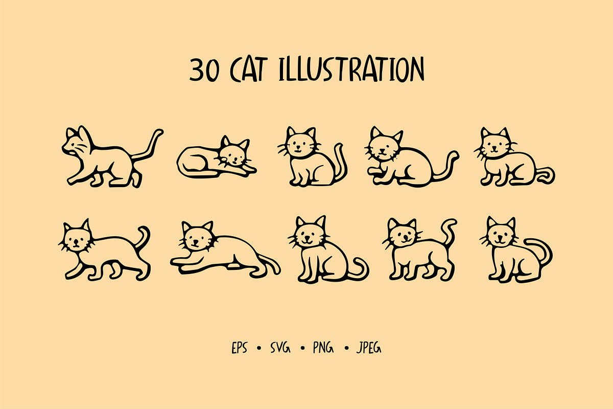 Cute Cat & Dog, an Animal Illustration by HunEyy (Photo 2 of 8)