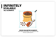 36 Coffee Elements, a Graphic by monkik (Thumbnail 8 of 9)