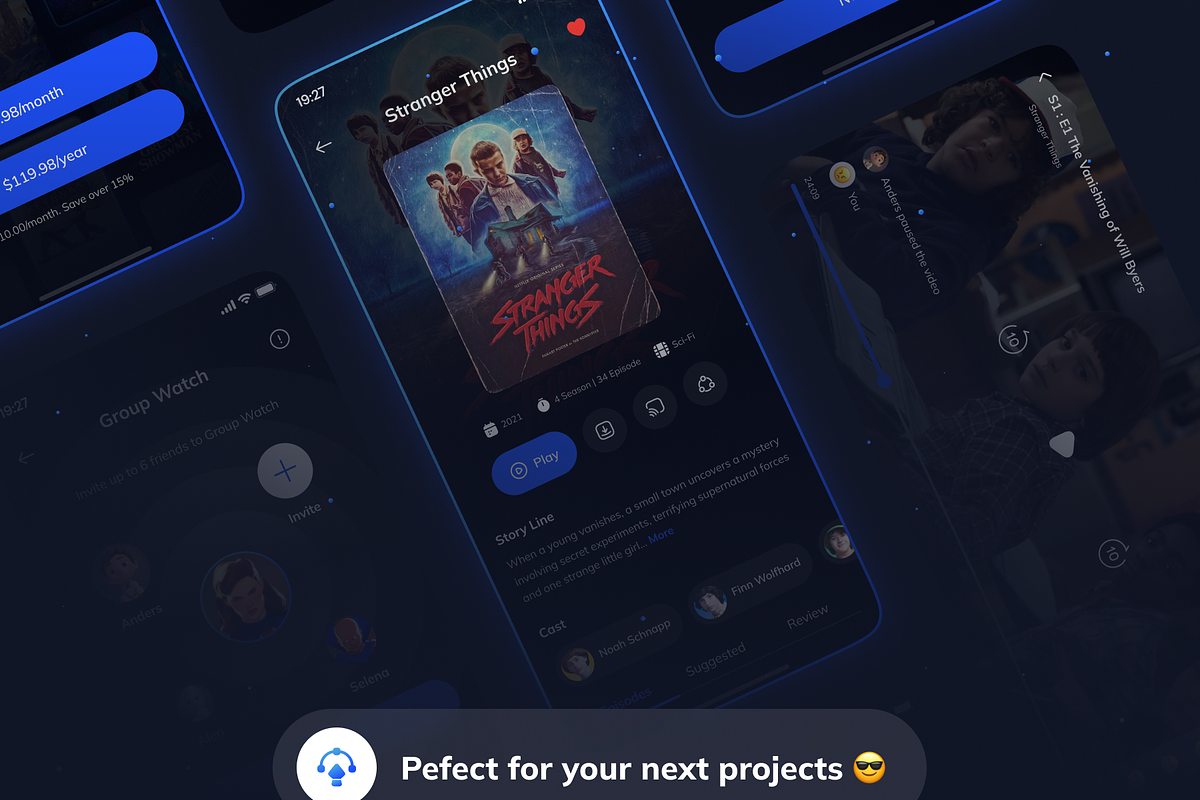 Movees - Movie Apps UI KIT, an App Template by Vektora Studio (Photo 4 of 5)