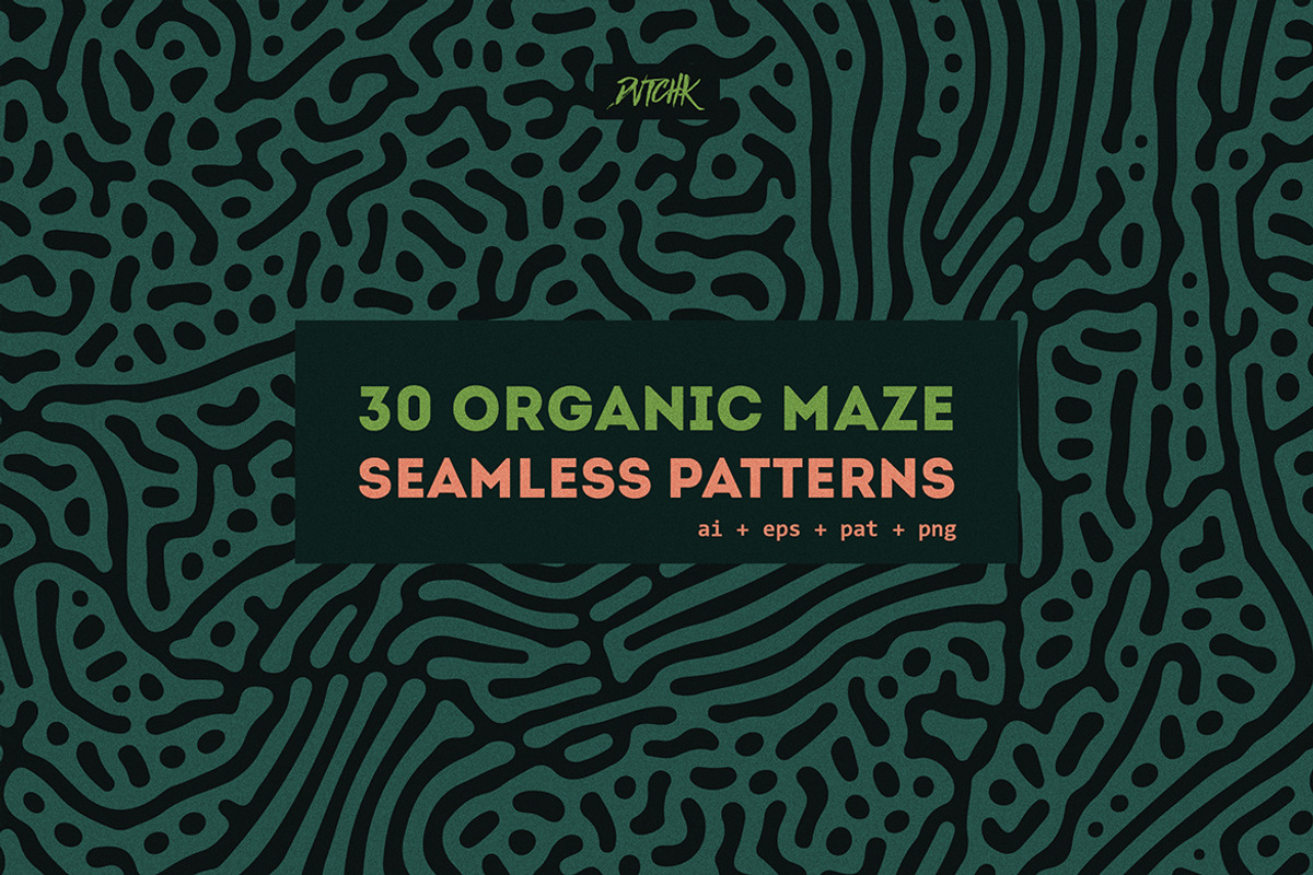 Organic Maze Seamless Patterns, a Pattern Graphic by dvtchk (Photo 1 of 12)