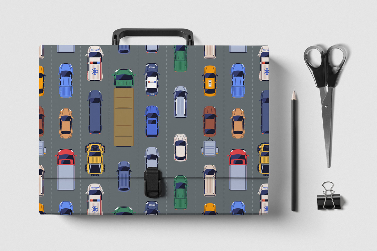 Cars top view, seamless patterns, a Pattern Graphic by Good Studio (Photo 5 of 6)