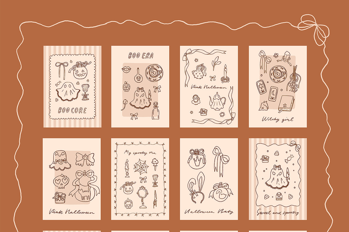 Coquette Halloween clipart elements, an Object Graphic by Cute Atelier (Photo 5 of 10)