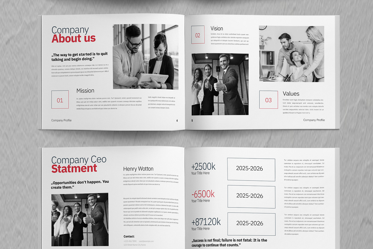 Company Profile Layout, a Brochure Template by ContestDesign (Photo 3 of 5)
