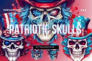 Uncle Sam Skull Illustration Pack, a Decorative Illustration by TheBlackPixelCo (Thumbnail 1 of 9)