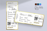 Wedding Boarding Pass Invitation Tem, a Stationery Template by BrandPacks (Thumbnail 1 of 4)
