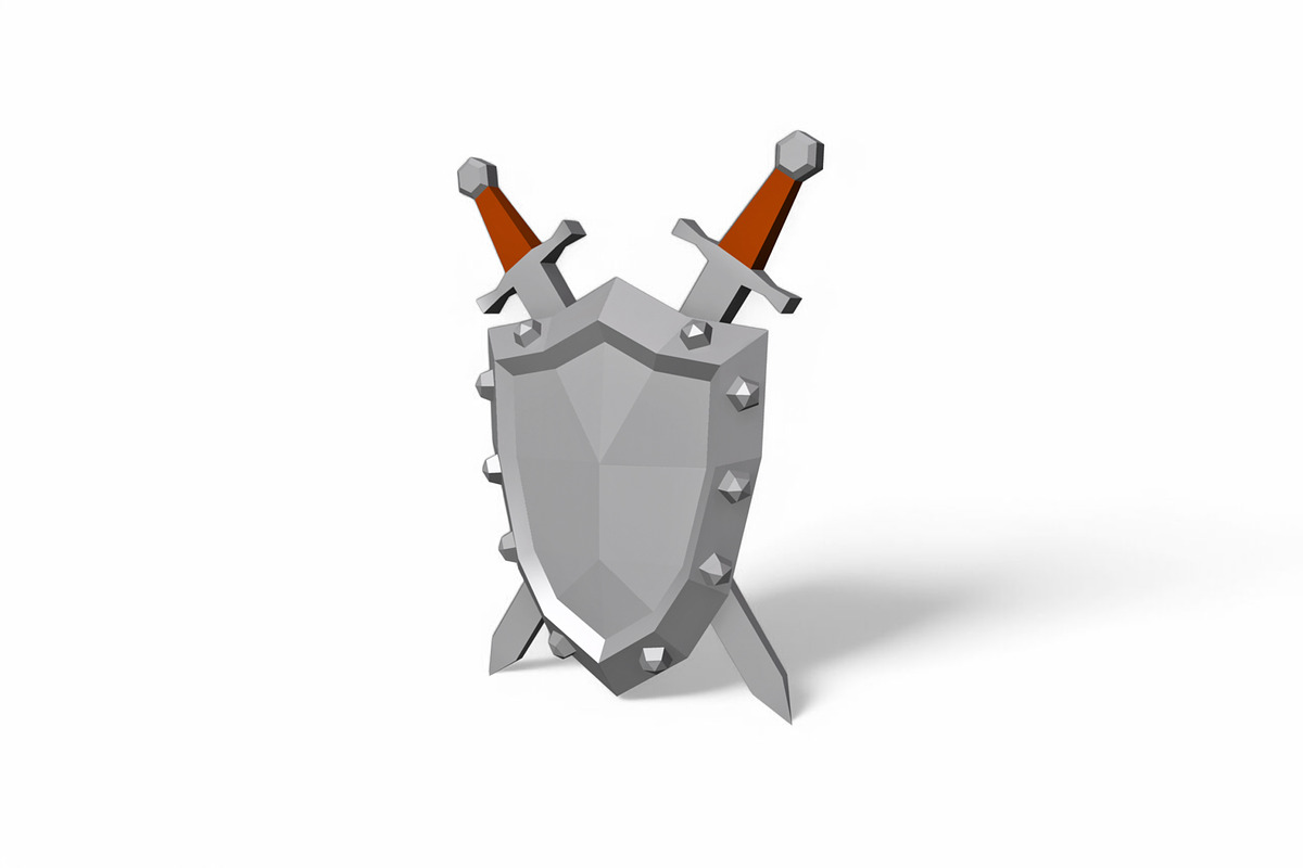 Shield and sword - 3d papercraft, a Templates & Theme by PAPER amaze (Photo 4 of 5)