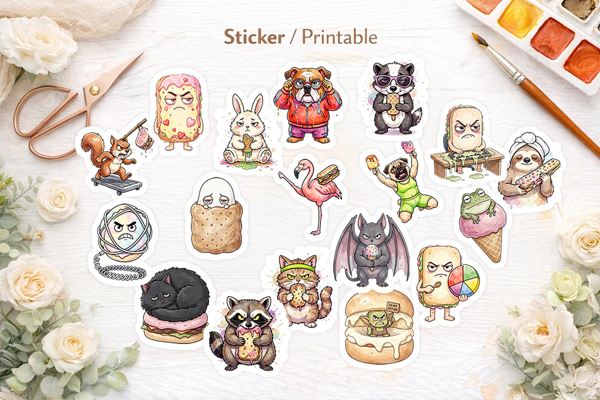 Sarcastic Ice Cream Sandwich, a Decorative Illustration by Artnoy (Photo 7 of 18)
