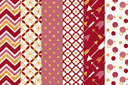 Ruby Red & Gold Glitter Patterns, a Pattern Graphic by Amanda Ilkov (Thumbnail 2 of 3)