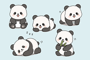 Panda Bear Set Collection, an Animal Illustration by Artpon Illustration (Thumbnail 3 of 3)