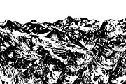 Isolated graphic of chilean andes, a Photo by DanFLCreativo (Thumbnail 1 of 2)