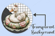 Whimsical Summer Goose Clipart PNG, a Seasonal Illustration by Canvas Craft (Thumbnail 2 of 7)
