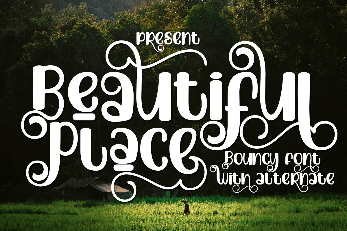 Beautiful place, a Font by Bramcreative (Photo 5 of 10)