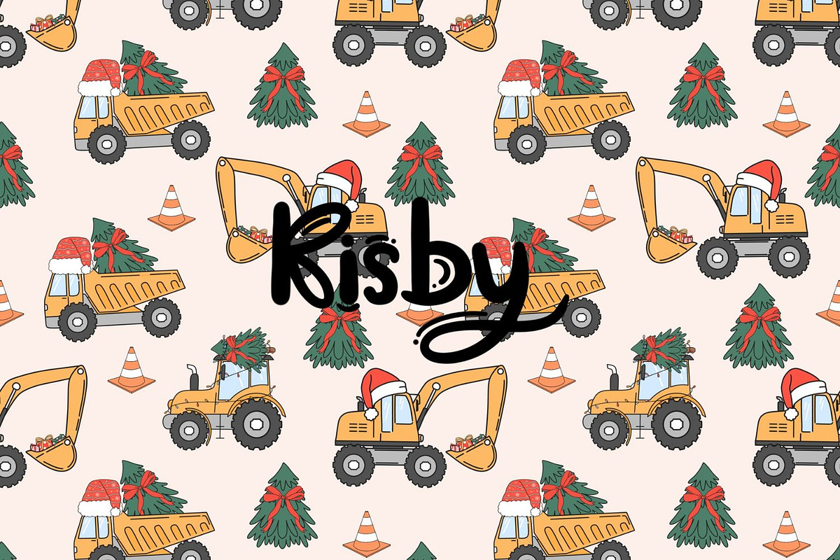 Christmas Construction Seamless File, a Pattern Graphic by KisbyArt (Photo 1 of 3)