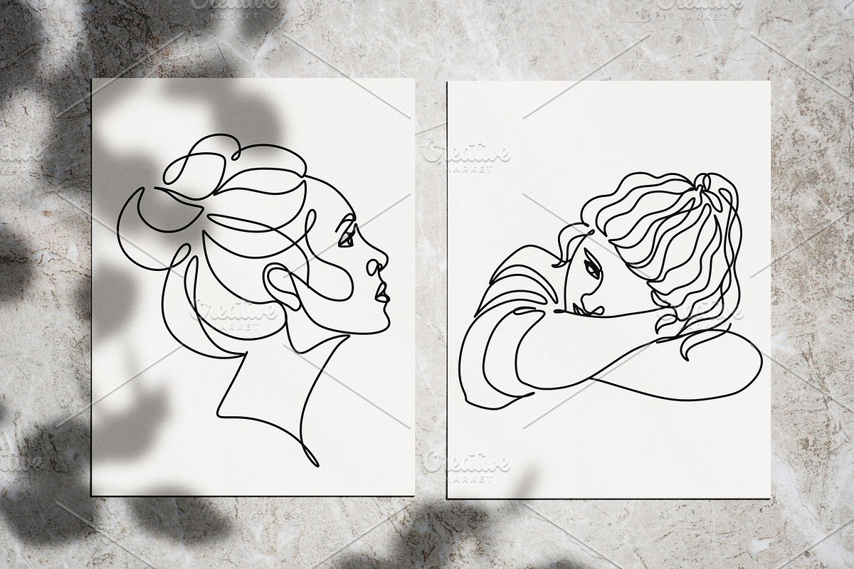 Woman Minimal Line Art Collection, an Illustration by velychko.ua (Photo 12 of 18)
