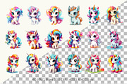 Big bundle of Cute unicorns. TShirt, an Animal Illustration by KENO Mascots (Thumbnail 2 of 10)