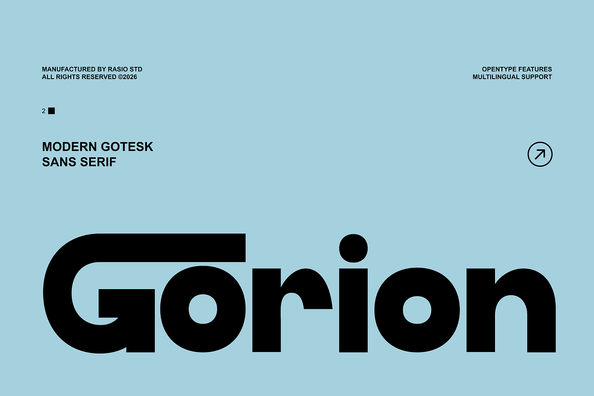Gorion Modern Grotesk Sans Font, a Sans Serif Font by Rasio Studio (Photo 1 of 10)