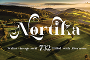 Nortika Serif Vintage Display, a Serif Font by LuhopCreative (Thumbnail 1 of 13)