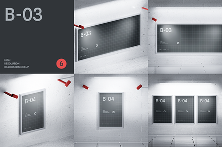 Billboards Mockup B03 / 6 Scenes