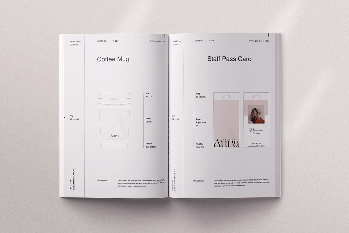 AURA | Brand Guidelines Template, a Brochure Template by ArtisanaAura (Photo 15 of 20)