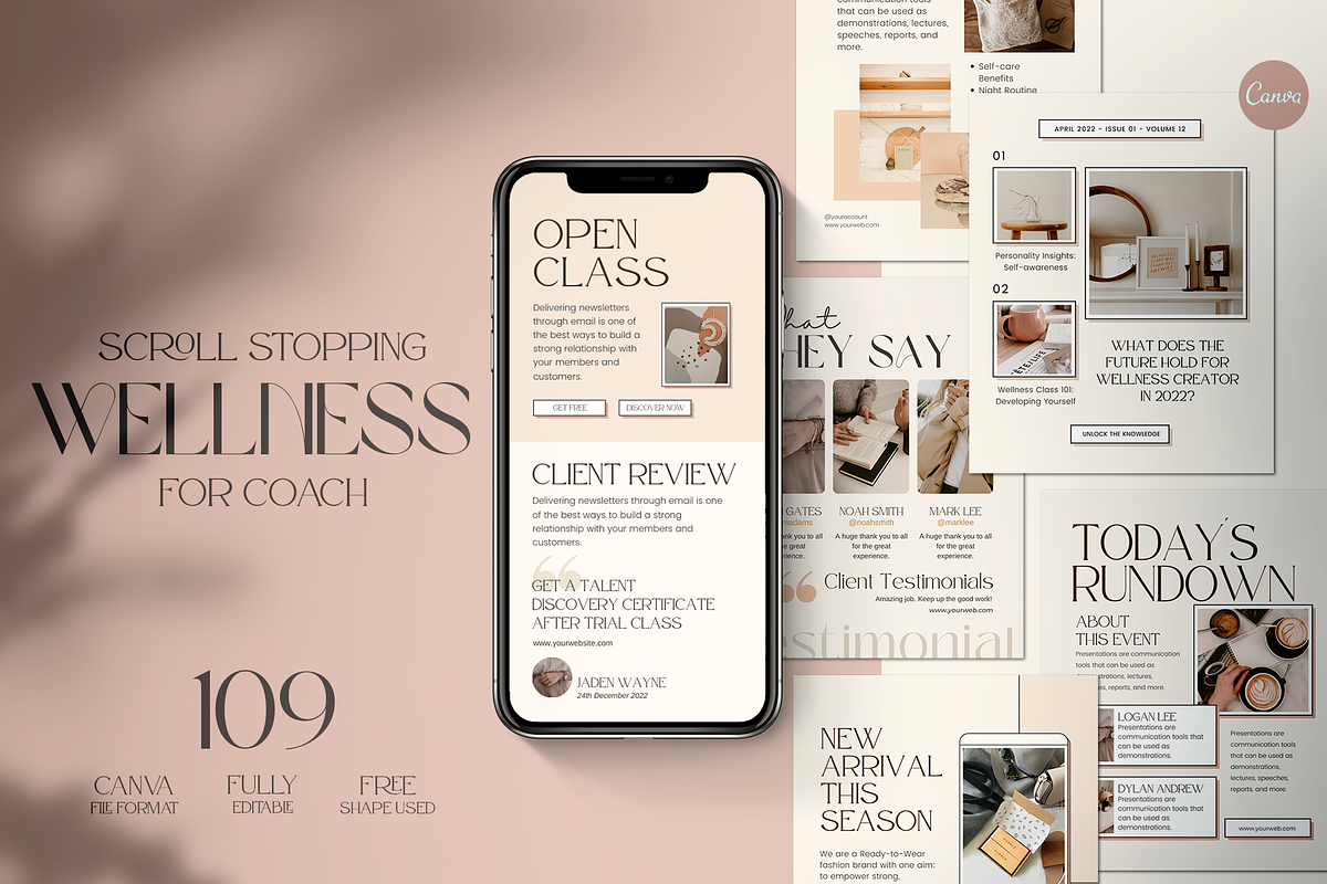 Instagram Wellness for Coach CANVA, a Social Media Template by Analogi Studio (Photo 22 of 26)