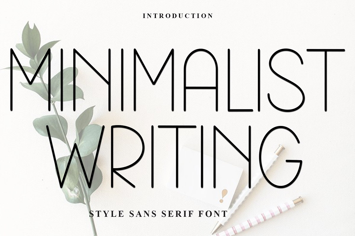 Minimalist Writing, a Sans Serif Font by FreshTypeINK (Photo 1 of 7)