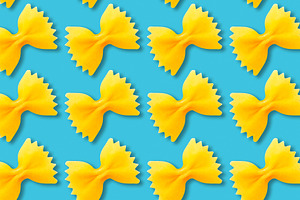 Bow tie pasta pattern, a Food & Drink Photo by BOOCYS