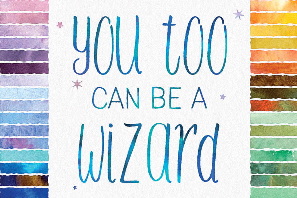 Watercolor Wizard Illustrator Action, an Action Add-On by Foxtail Pine Studio (Photo 3 of 3)