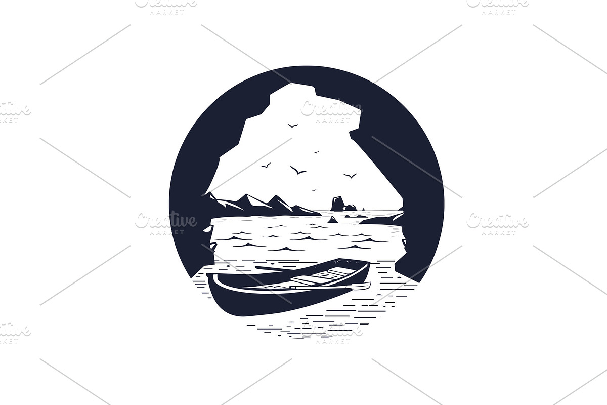 Beach Illustration Logo, a Branding & Logo Template by Piro Concept (Photo 1 of 4)