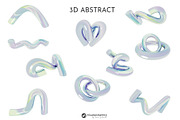 Glossy Abstract 3D Rendered Shapes, a Background Graphic by Youandigraphics (Thumbnail 9 of 13)