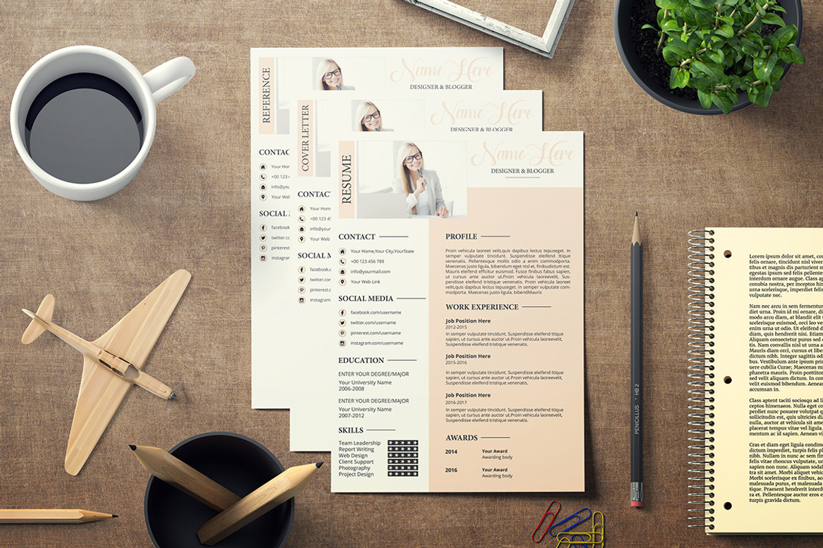Professional Resume | CV | V-01, a Resume Template by Rimana_Templatehive (Photo 1 of 4)