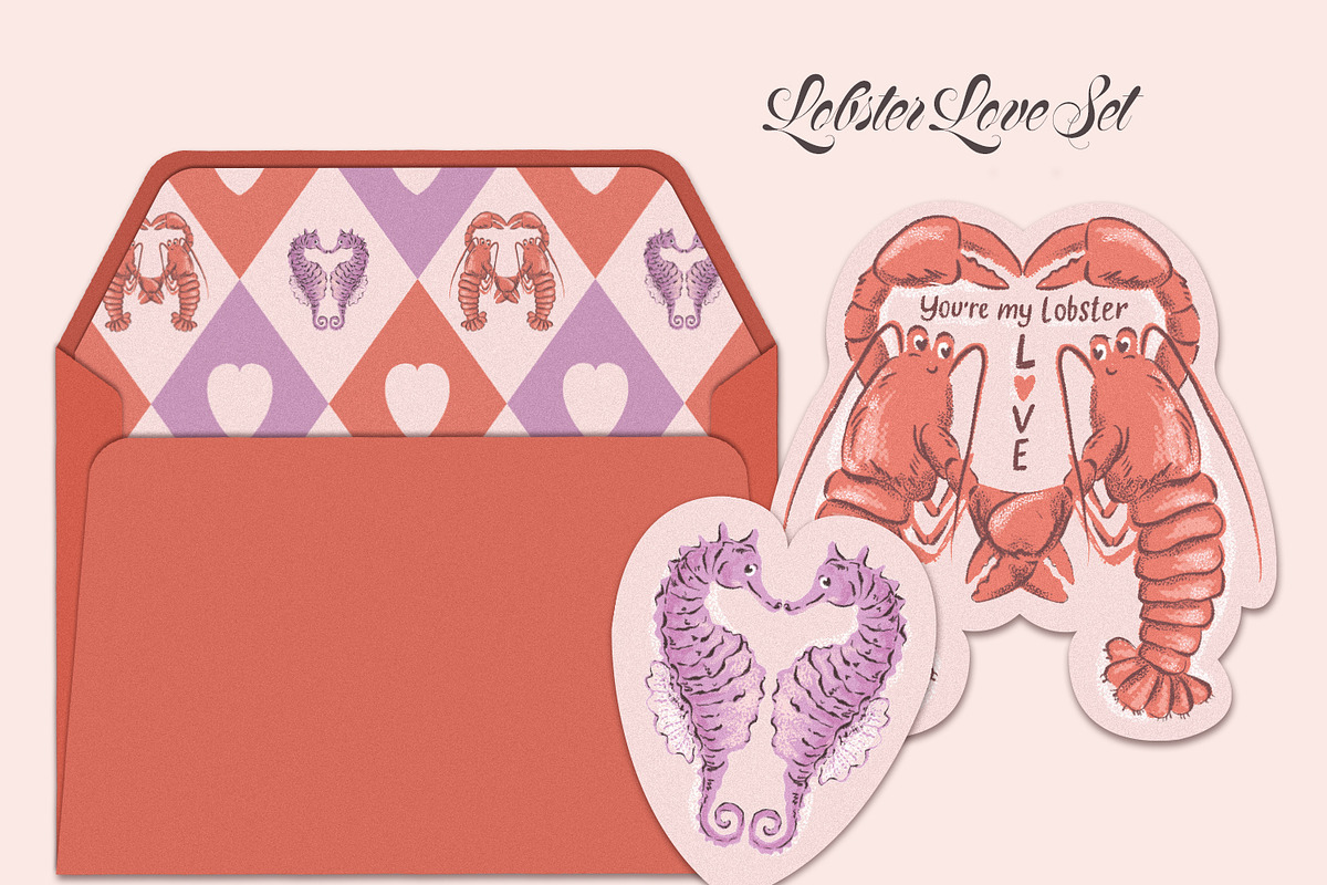 Valentine's Cards Die-Cut Shapes, a Seasonal Illustration by HannaSymo (Photo 8 of 13)