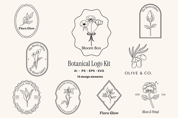 Botanical Logo Kit preview 6