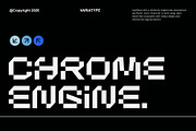 Chrome Engine - Futuristic Font, a Sans Serif Font by Variatype (Thumbnail 1 of 6)